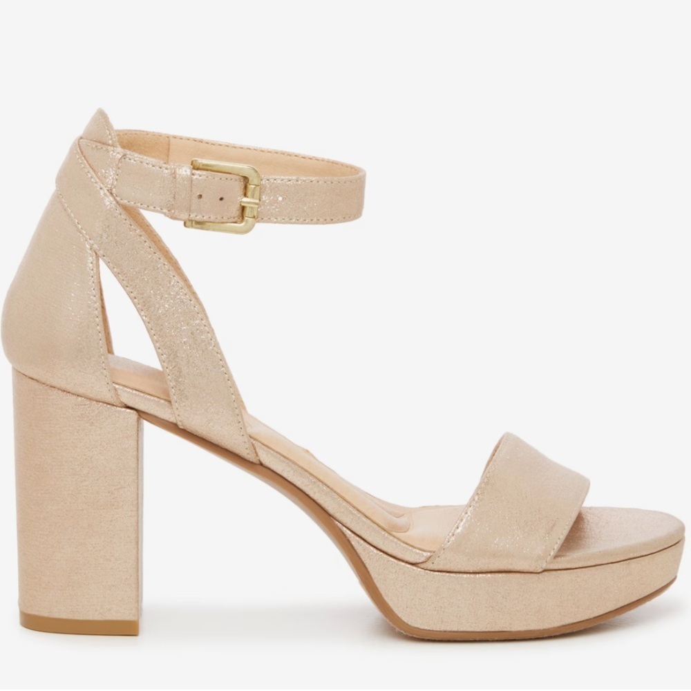 CL by LAUNDRY Starstone Platform Gold Heels - Picture 3 of 11